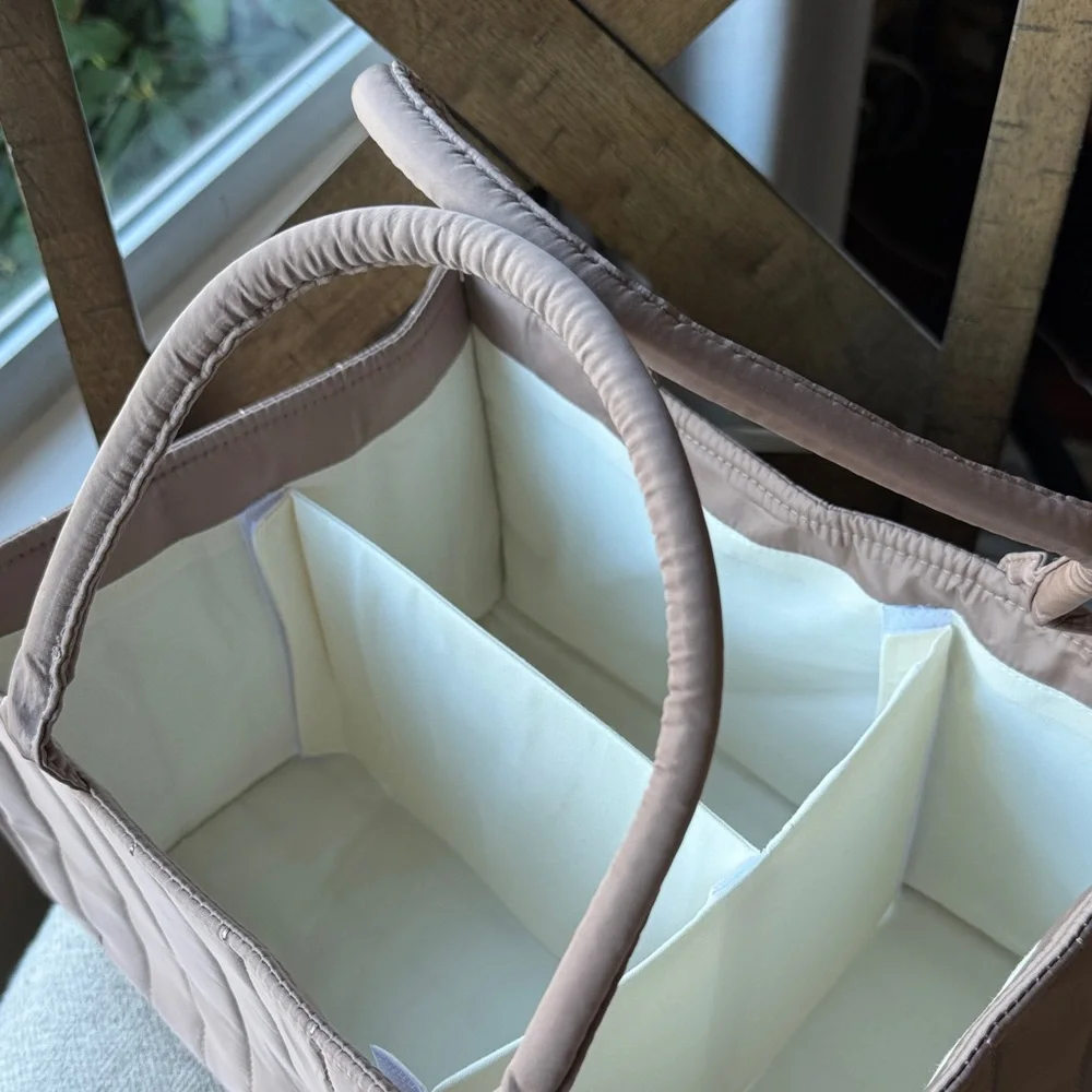 Foldable Storage Bin with Handles - Tan
